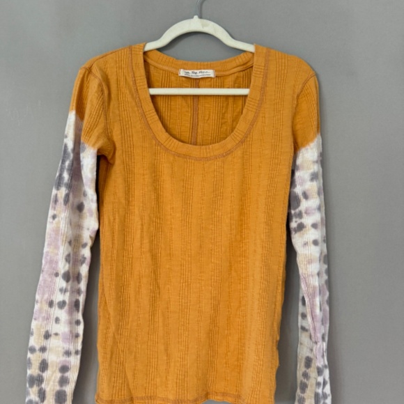 Free People Big Sur Tie Dye Long Sleeve T-Shirt Medium - Picture 2 of 5